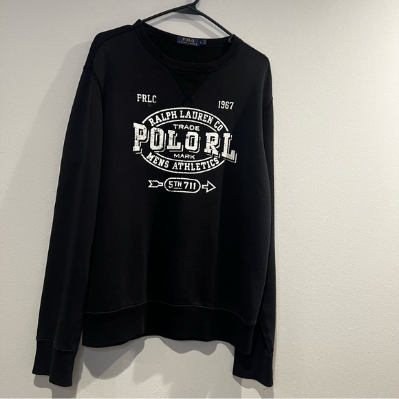 Washed black Polo Ralph Lauren pullover sweater, size large - Picture 2 of 5